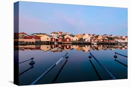 Colourful Houses Reflected in a Still Harbour-Utterström Photography-Premier Image Canvas