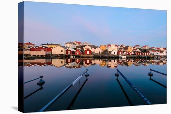 Colourful Houses Reflected in a Still Harbour-Utterström Photography-Premier Image Canvas