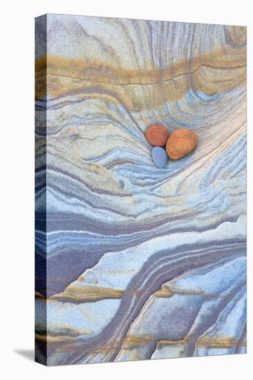 Colourful Patterns Created by Sea Erosion on Rocks Revealed at Low Tide on Spittal Beach-Lee Frost-Premier Image Canvas