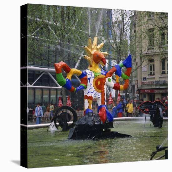 Colourful Sculptures of the Tinguely Fountain, Pompidou Centre, Beaubourg, Paris, France, Europe-Roy Rainford-Premier Image Canvas