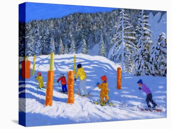 Colourful Skiing, Les Arcs, France, 2018-Andrew Macara-Premier Image Canvas