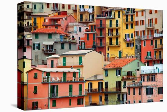 Colourful Texture of Manarola City of Cinque Terre - Italy.-Blaz Kure-Premier Image Canvas