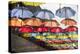 Colourful umbrellas decorate a shopping precinct in England-Charles Bowman-Premier Image Canvas