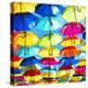 Colourful Umbrellas Square Collection - Blue Sky-Philippe Hugonnard-Premier Image Canvas