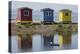 Colourfully Painted Huts by Shore of Atlantic Ocean at Heart's Delight-Islington in Newfoundland-Stuart Forster-Premier Image Canvas