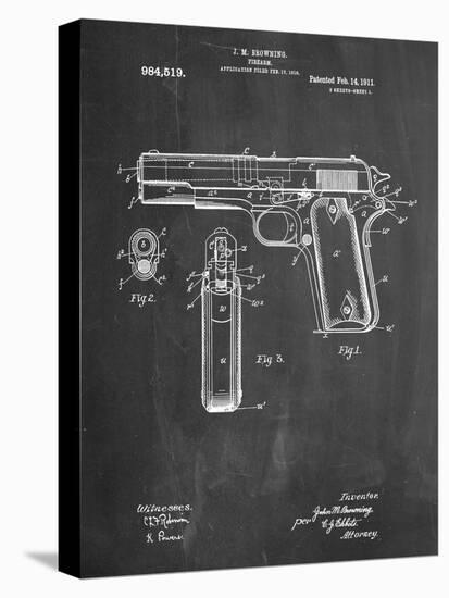 Colt 45 Patent 1911, Firearm Patent-null-Stretched Canvas