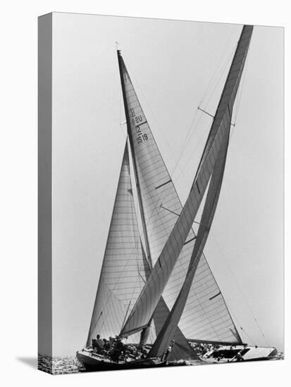 Columbia and Nefertiti During America's Cup Trial-George Silk-Premier Image Canvas