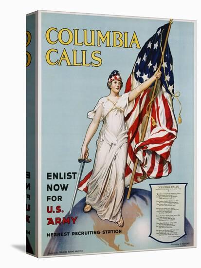 Columbia Calls Recruitment Poster-Frances Adams Halsted and V. Aderente-Premier Image Canvas