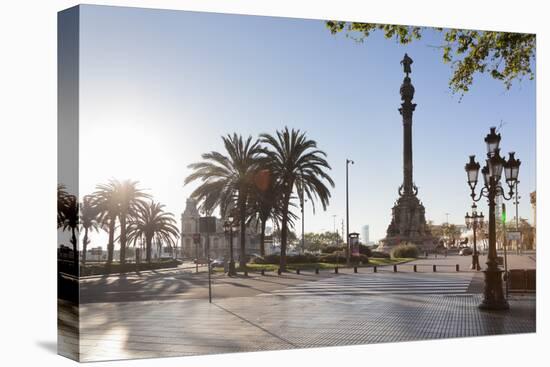 Columbus Monument (Monument a Colom), Placa del Portal de la Pau, Barcelona, Catalonia, Spain, Euro-Markus Lange-Premier Image Canvas