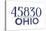 Columbus, Ohio - 45830 Zip Code (Blue)-Lantern Press-Stretched Canvas