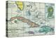 Columbus: West Indies Map-null-Premier Image Canvas