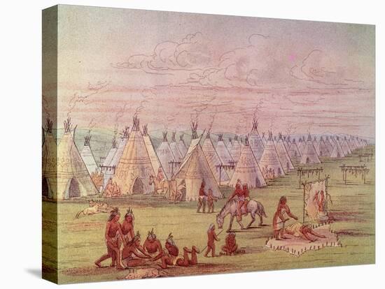 Comanchee Village-George Catlin-Premier Image Canvas