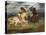 Combat de chevaliers dans la campagne-Eugene Delacroix-Premier Image Canvas
