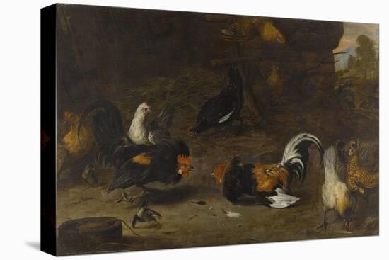 Combat de coqs-Melchior de Hondecoeter-Premier Image Canvas