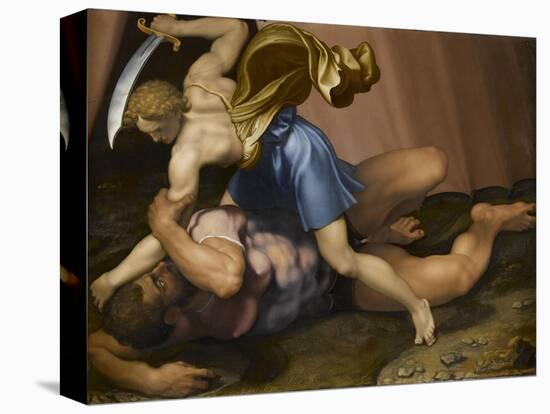 Combat de David et Goliath-Daniele Da Volterra-Premier Image Canvas