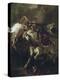 Combat du Giaour et du Pacha.-Eugene Delacroix-Premier Image Canvas