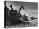 Combines Being Used to Harvest Wheat-Ed Clark-Premier Image Canvas