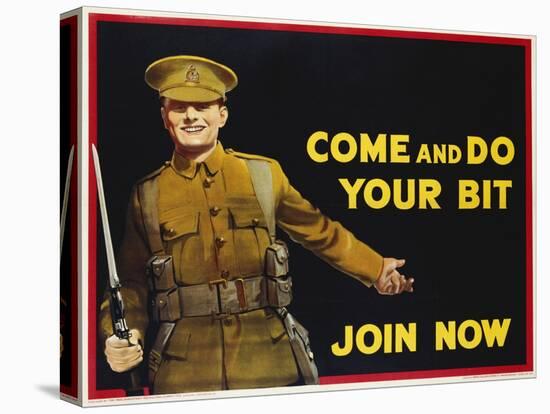 Come and Do Your Bit - Join Now World War I Recruiting Poster-null-Premier Image Canvas