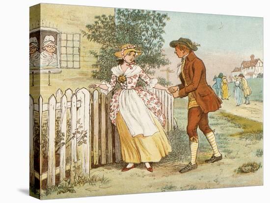 Come Lasses and Lads'-Randolph Caldecott-Stretched Canvas