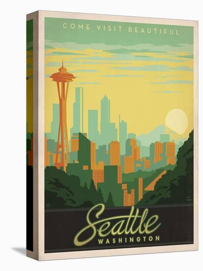 Come Visit Beautiful Seattle, Washington-Anderson Design Group-Stretched Canvas