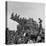 Comedienne Martha Raye on Stage for a Rapt Audience of Amer. Soldiers During USO-Camp Shows-Margaret Bourke-White-Premier Image Canvas