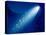 Comet on Dark Blue Sky with Small Sparkling Stars. Raster Version.-annanurrka-Premier Image Canvas