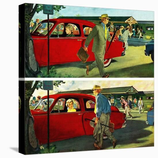 "Coming and Going to Work", June 28, 1952-Thornton Utz-Premier Image Canvas