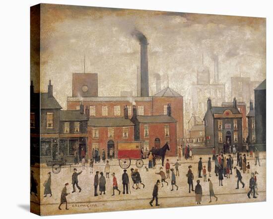 Coming Home From The Mill-Laurence Stephen Lowry-Stretched Canvas