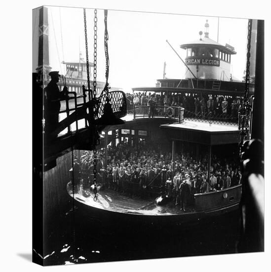 Commuters Crowded Aboard Staten Island Ferry-Andreas Feininger-Premier Image Canvas