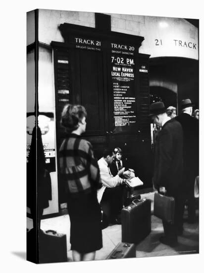 Commuters on the New York New Haven Line Catching Evening Train from Grand Central Station-Alfred Eisenstaedt-Premier Image Canvas