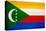 Comoros Flag Design with Wood Patterning - Flags of the World Series-Philippe Hugonnard-Stretched Canvas