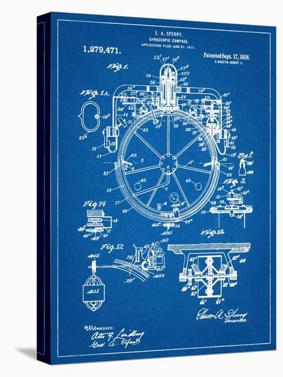 Compass Patent 1918-null-Stretched Canvas