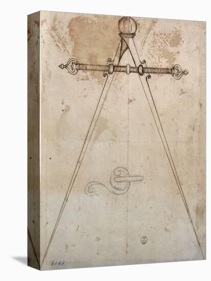 Compasses-calipers with adjustable screw span-Antonio Da Sangallo The Younger-Stretched Canvas