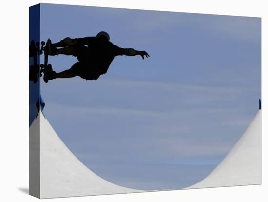 Competitor Performs During a Vertical International Skateboard Competition in Rio De Janeiro-null-Premier Image Canvas