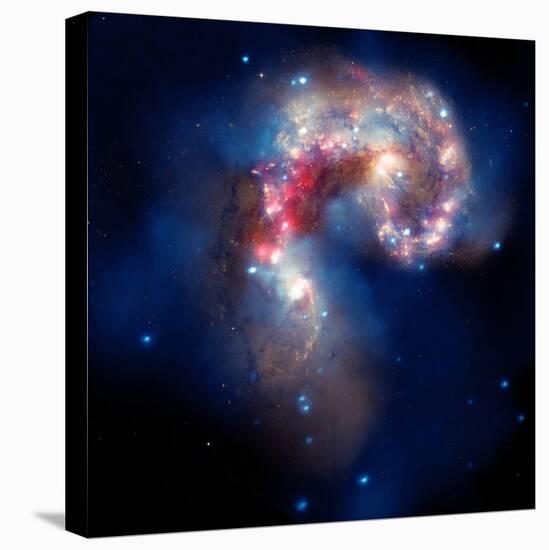 Composite Image of Antennae Galaxies - Interstellar Gas with Elements from Supernova Explosions-null-Premier Image Canvas