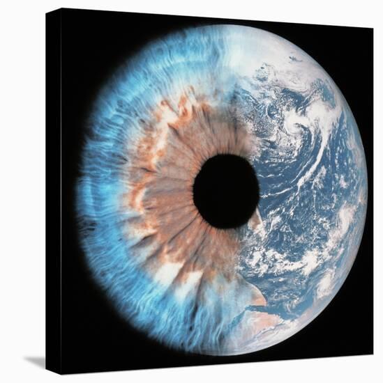 Composite Image of the Earth And a Human-David Parker-Premier Image Canvas