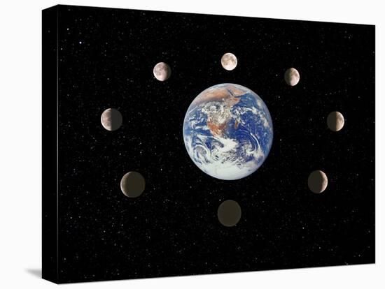 Composite Image of the Phases of the Moon-John Sanford-Premier Image Canvas