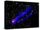 Composite Image, Two Tails Stretching Behind a Galaxy as it Travels Through a Galaxy Cluster-null-Premier Image Canvas