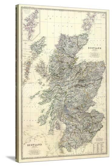 Composite Scotland C 1861 Stretched Canvas Print Alexander Keith Johnston Art Com