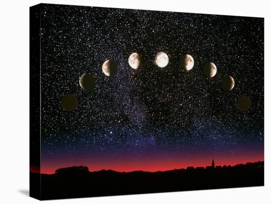 Composite Time-lapse Image of the Lunar Phases-John Sanford-Premier Image Canvas
