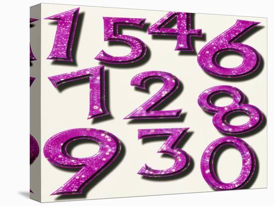 Computer Artwork of Numbers 0-9 Used In Numerology-Victor Habbick-Premier Image Canvas