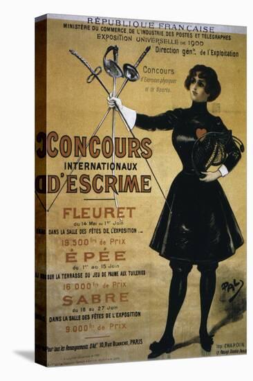 Concours Internationaux d'Escrime, 1900 Summer Olympics, Poster-null-Premier Image Canvas