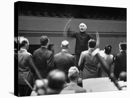 Conductor Arturo Toscanini Conducting Singers from the Metropolitan Opera-W^ Eugene Smith-Premier Image Canvas