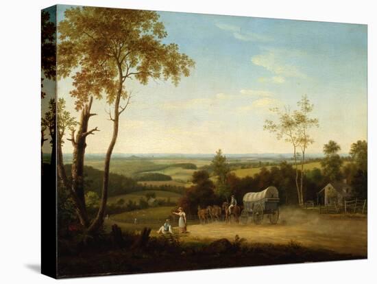 Conestoga Wagon on the Pennsylvania Turnpike, 1816-Thomas Birch-Premier Image Canvas