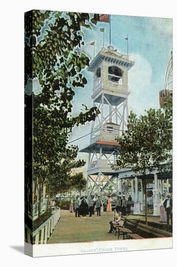 Coney Island, New York - Luna Park, View of Glady's Chime Tower-Lantern Press-Stretched Canvas