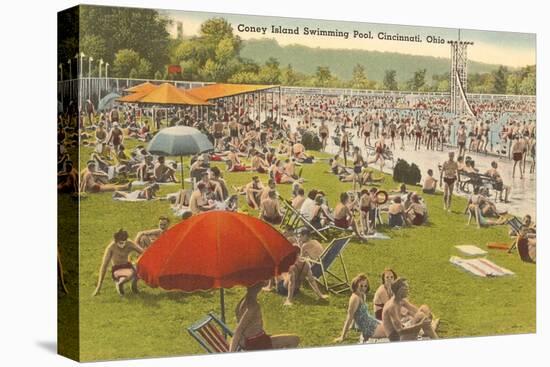 Coney Island Pool, Cincinnati, Ohio-null-Stretched Canvas