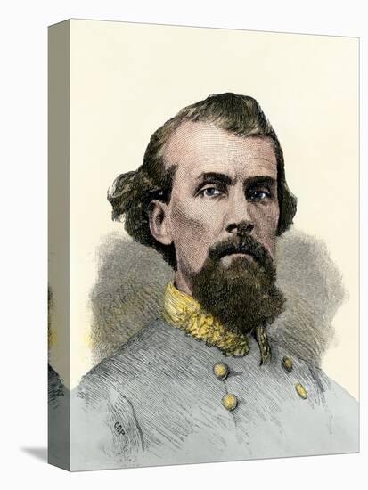 Confederate General Nathan Bedford Forrest in the Civil War-null-Premier Image Canvas