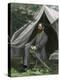 Confederate General Thomas J. (Stonewall) Jackson at His Field Headquarters, Civil War-null-Premier Image Canvas