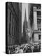 Confetti and Streamers Fly Down from Office Buildings, People Celebrating End of the War in Europe-Andreas Feininger-Premier Image Canvas