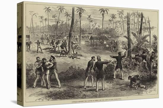 Conflict Between the Natives of Samoa and the Crew of HMS Barracouta-Arthur Hopkins-Premier Image Canvas